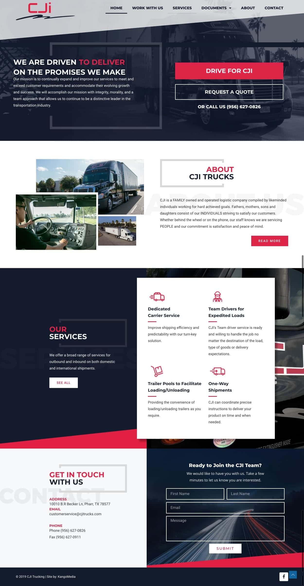Trucking Company Web Design