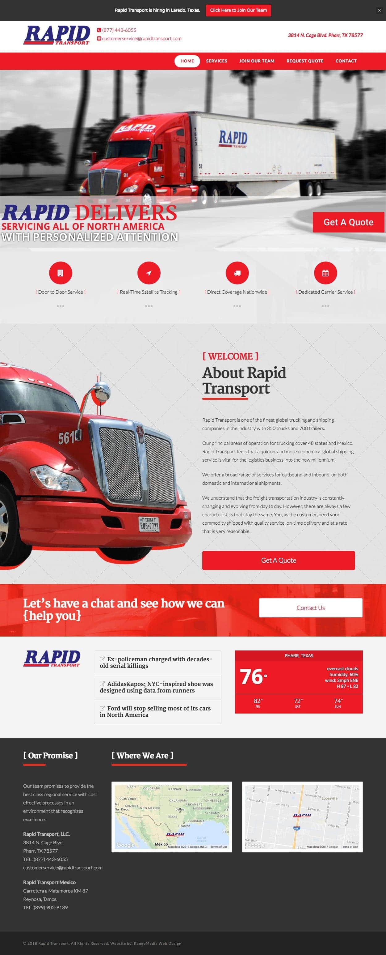 Trucking Company Web Design