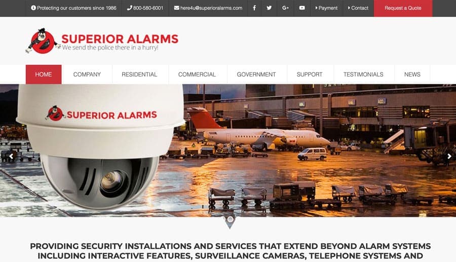 Alarm Company Website