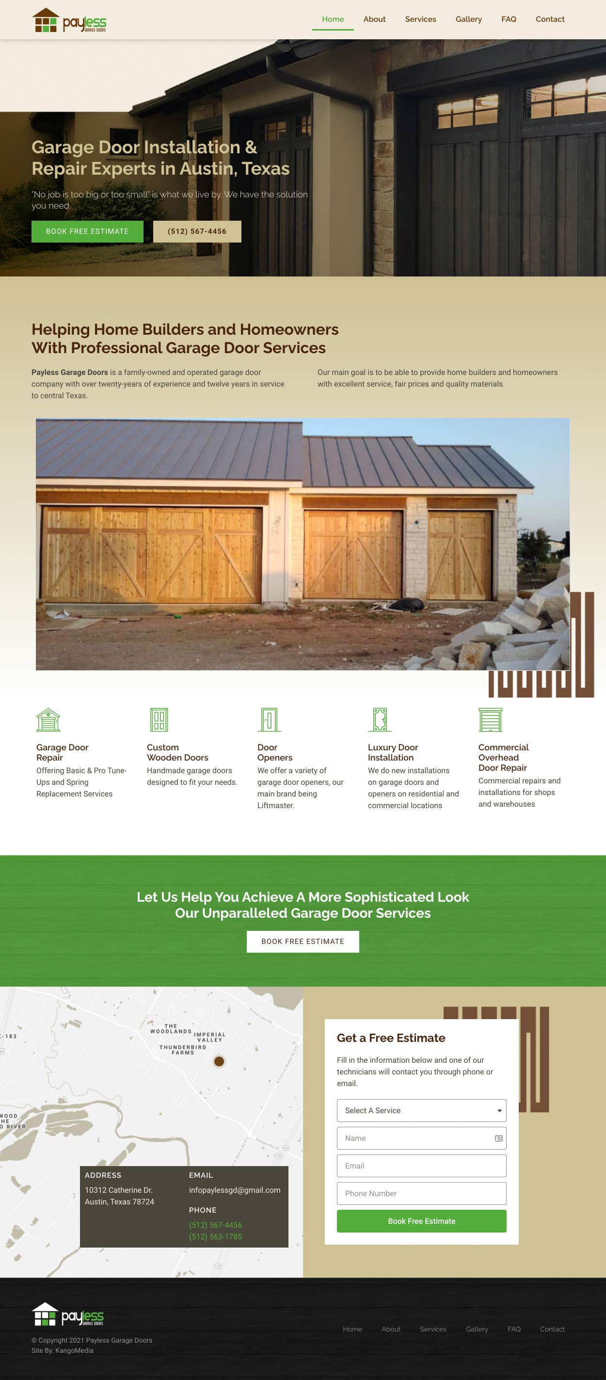 Garage Door Installation website design