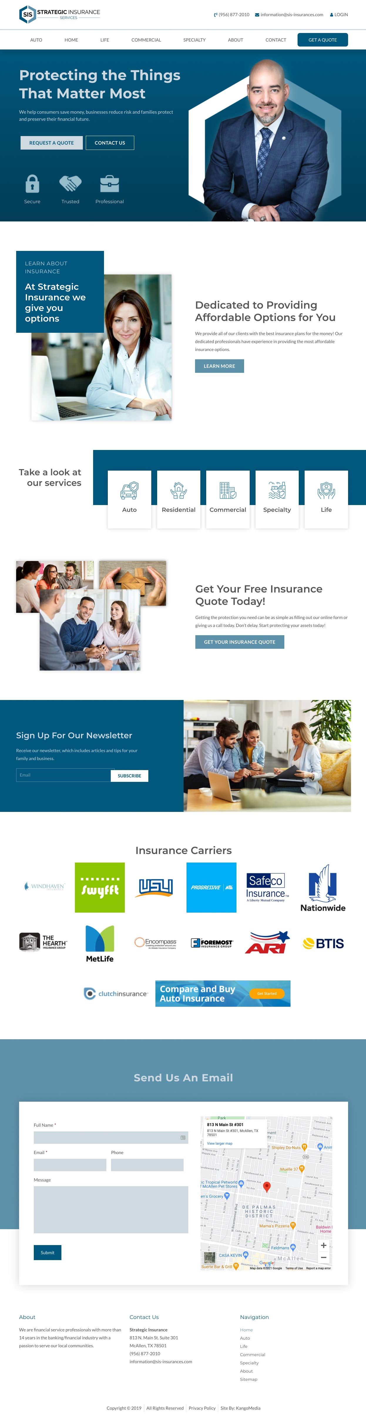 Strategic Insurance Website Design