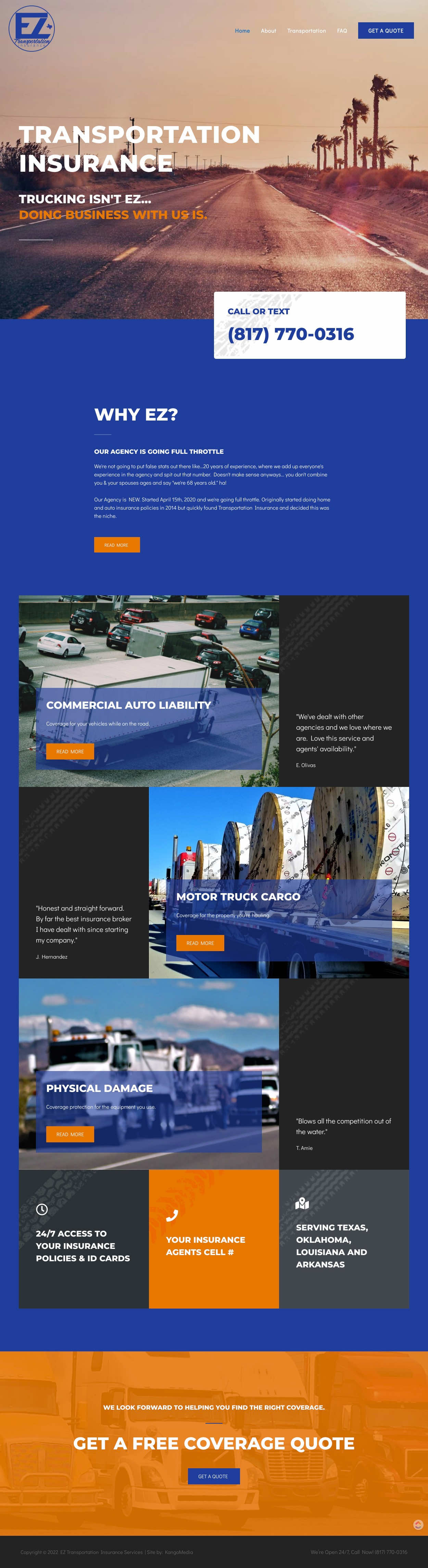 EZ-Trucking-Insurance---Logistics-Website-Design