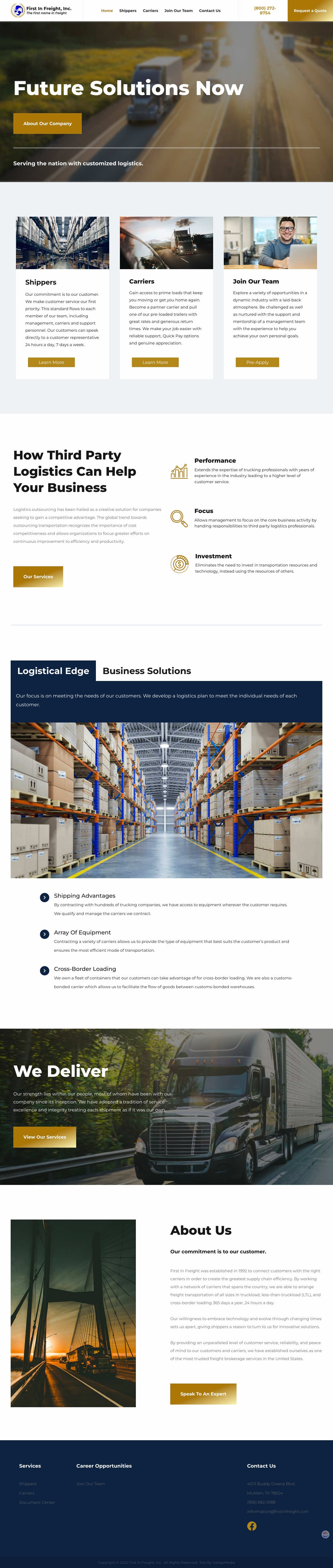 First-In-Freight-Logistics-Website-Design
