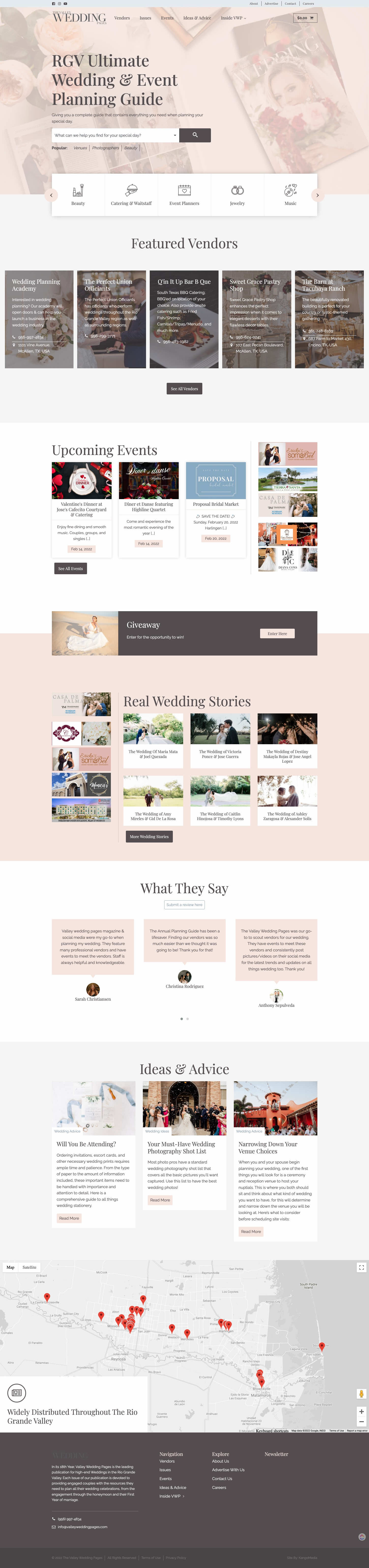 Valley Wedding Pages - Ecommerce Website Design