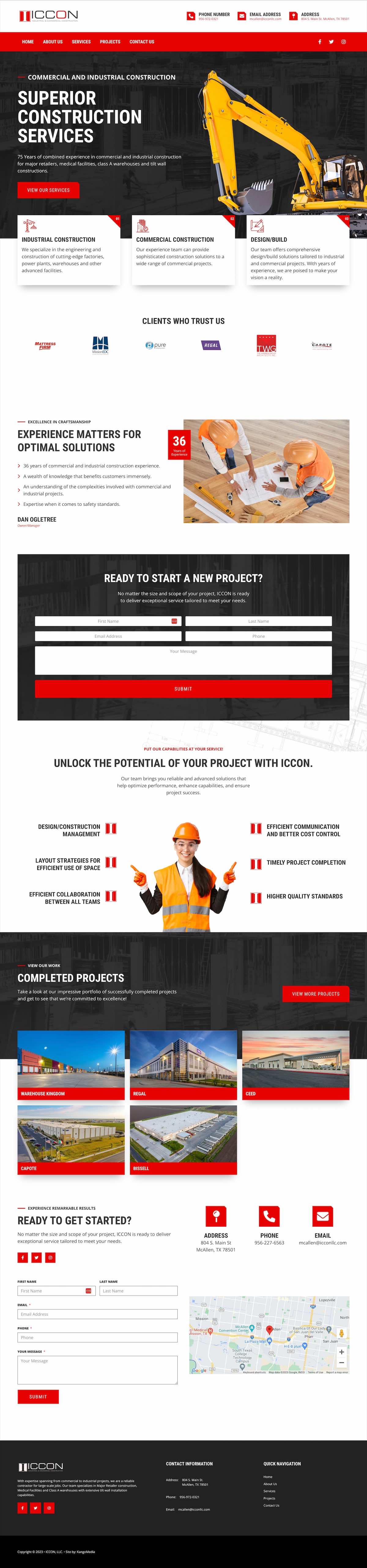 ICON LLC Construction Web Design